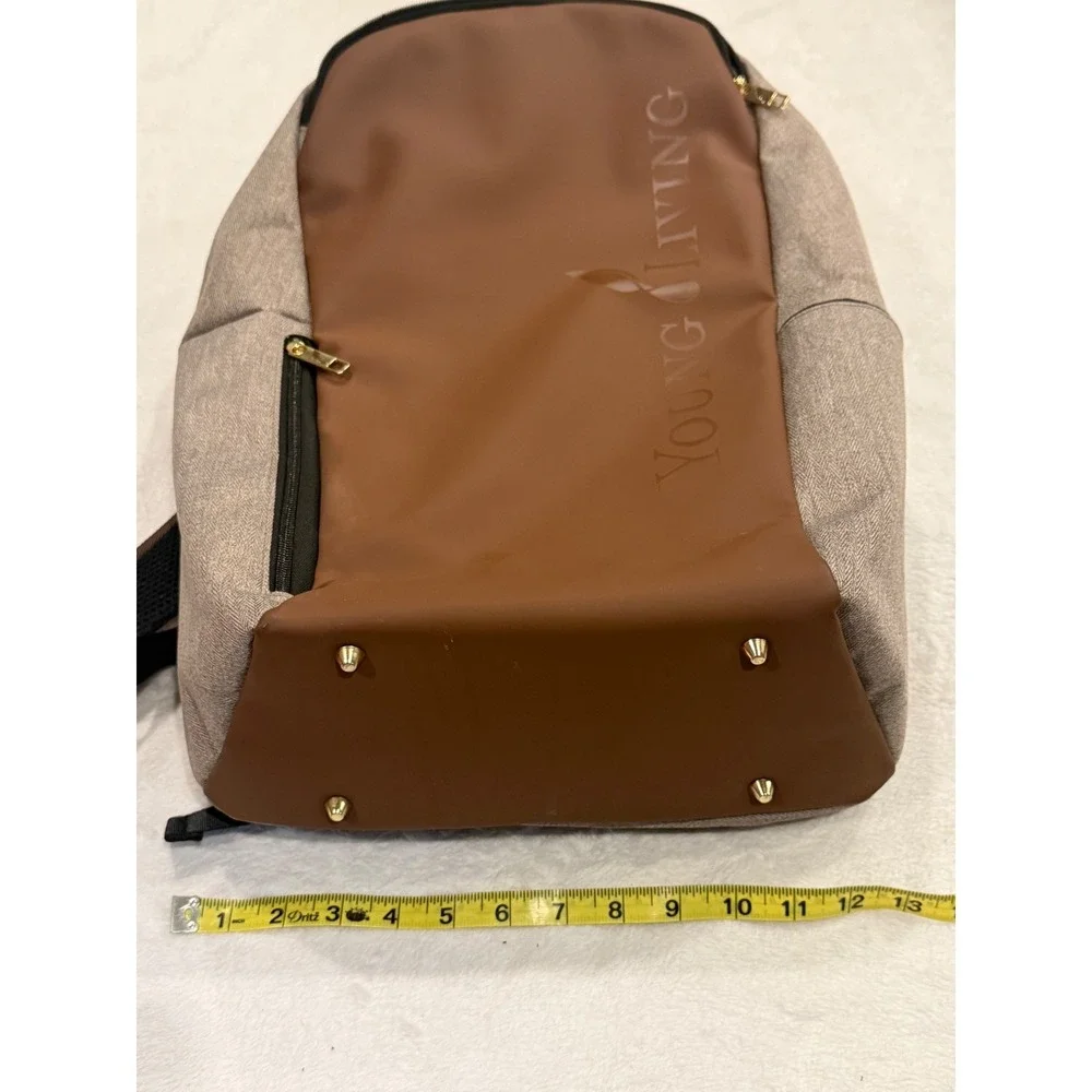 Young Living 2021 Convention Backpack Brown‎ Grey Essential Oil Laptop Bag- New